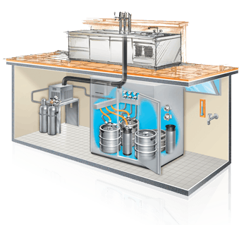 Schankanlage + Kühlraum