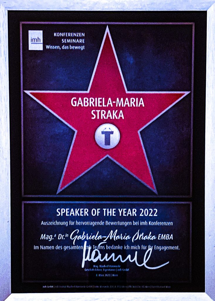 Auszeichnung für Gabriela-Maria Straka