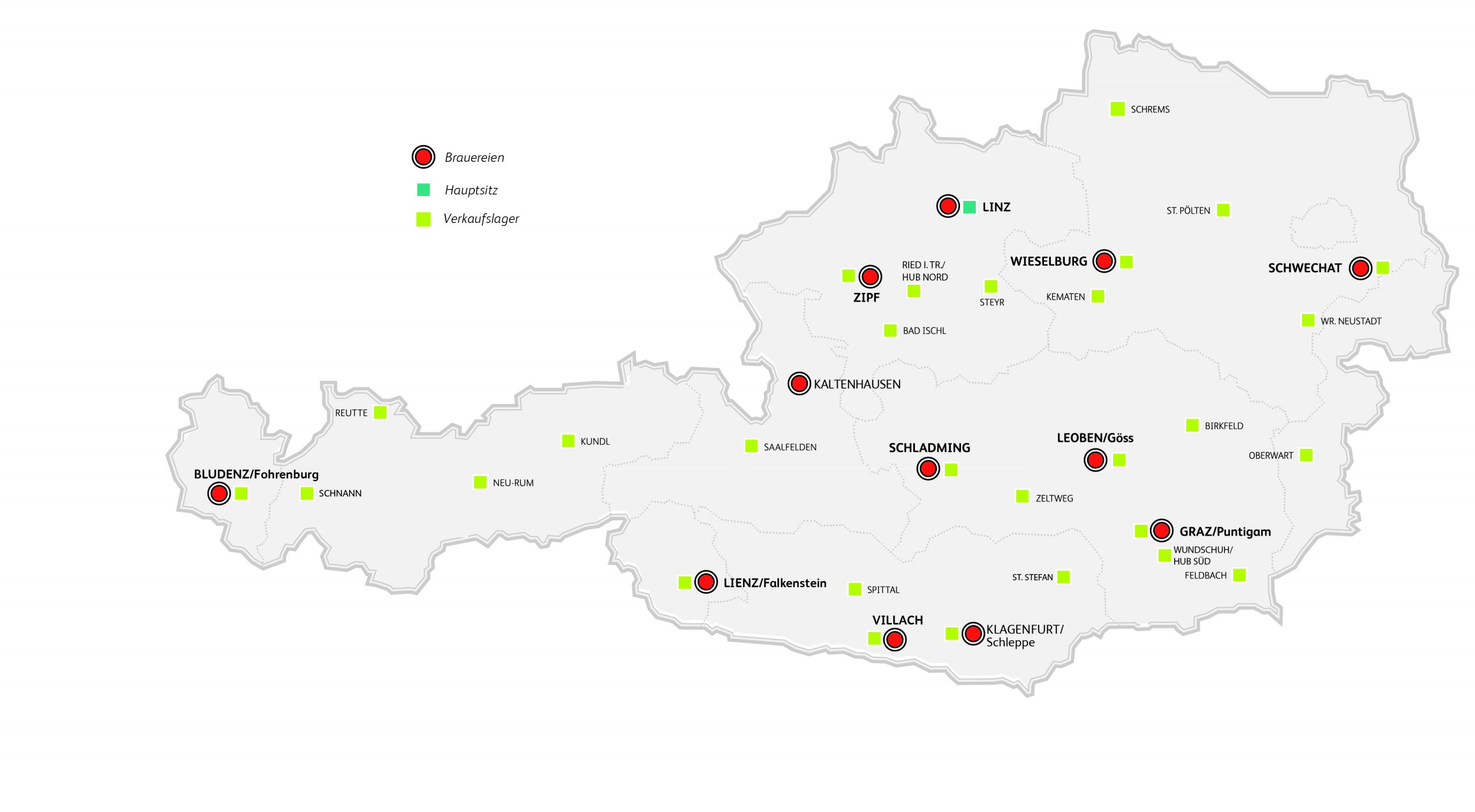 Ein Foto mit Brauereien in Österreich